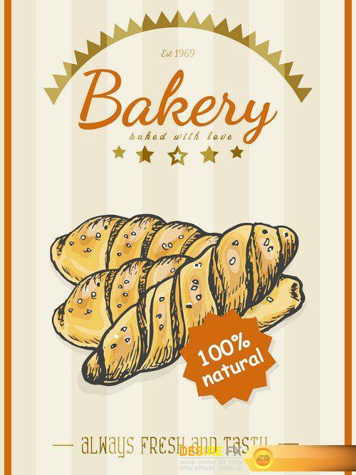 Bread products poster 2 - 8 EPS