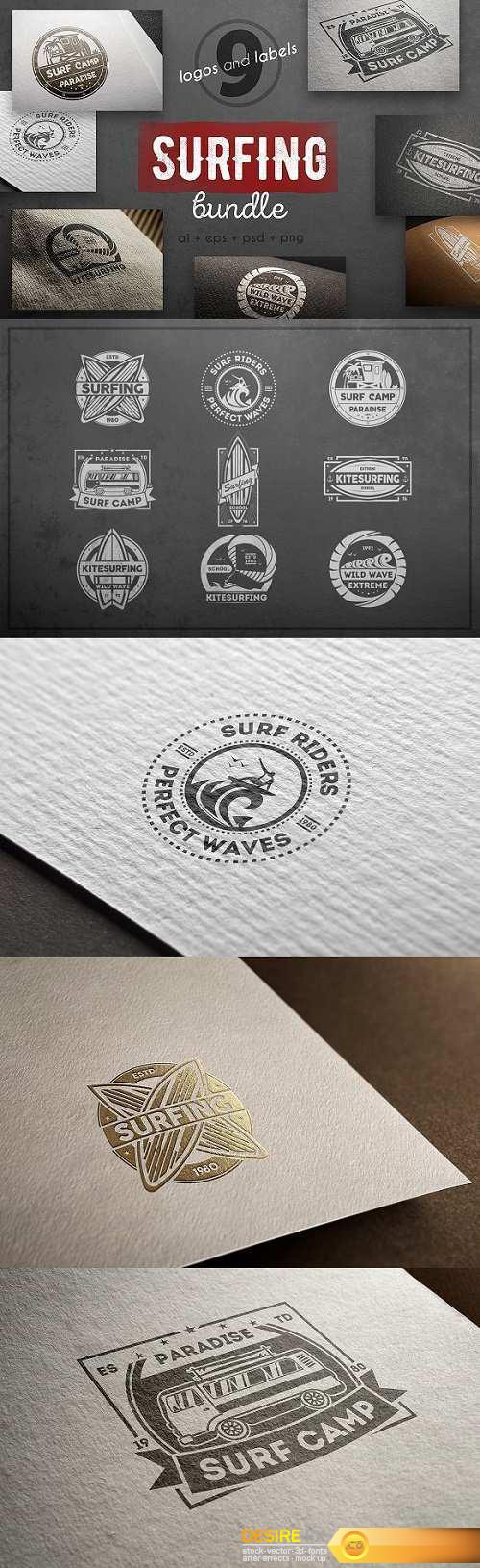 Surfing logo kit 1214008