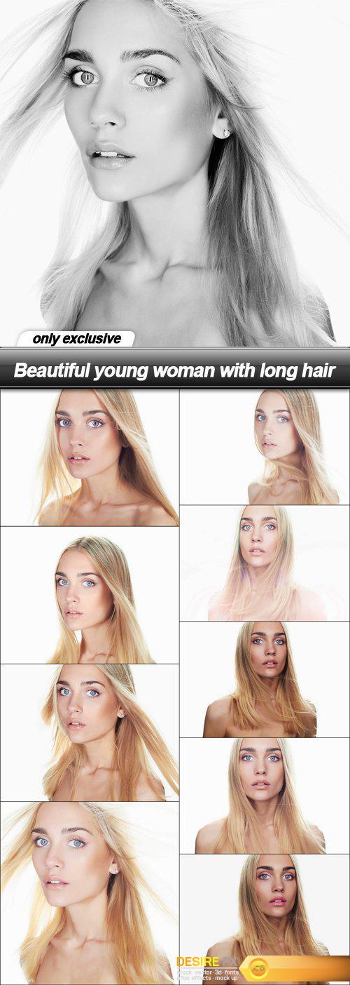 Beautiful young woman with long hair - 10 UHQ JPEG