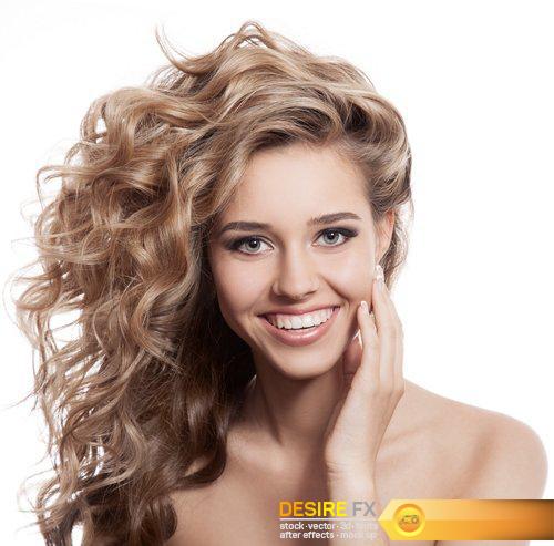 Beautiful Blonde Girl. Healthy Long Hair - 20 UHQ JPEG
