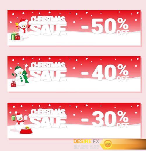 Banner Christmas sale with Santa Claus - 30 EPS