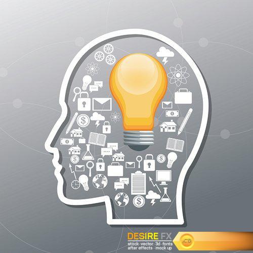 Big idea think different and creative theme - 25 EPS