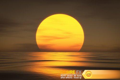 A sunset over the sea - 18 UHQ JPEG