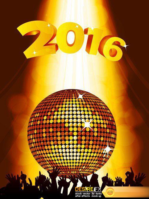 2016 New Year starburst - 10 EPS