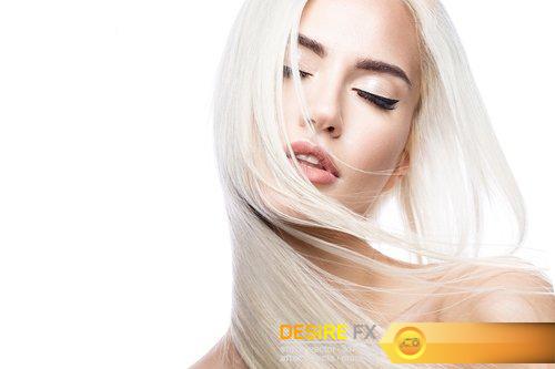 Beautiful blonde girl in move with a perfectly smooth hair - 8 UHQ JPEG