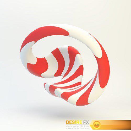 3d abstract spheres composition - 25 EPS