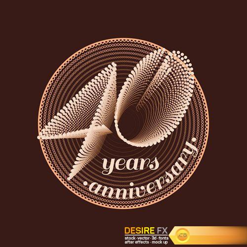 Anniversary set of vector logo - 25 EPS