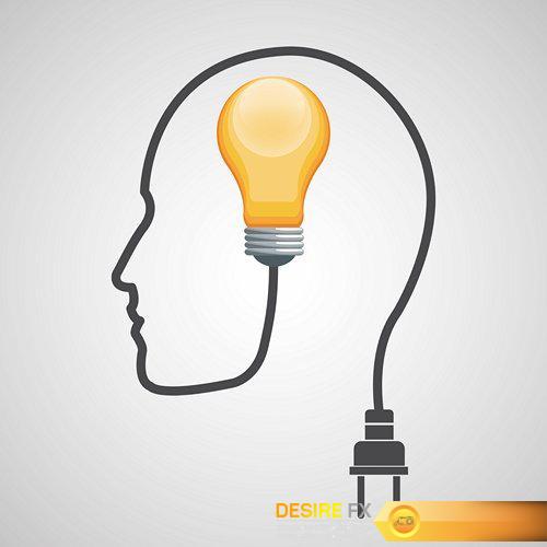 Big idea think different and creative theme - 25 EPS