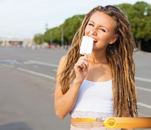Beautiful young woman with dreads - 12 UHQ JPEG