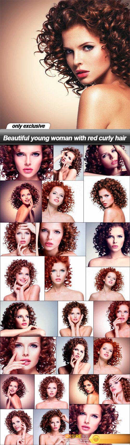 Beautiful young woman with red curly hair - 25 UHQ JPEG