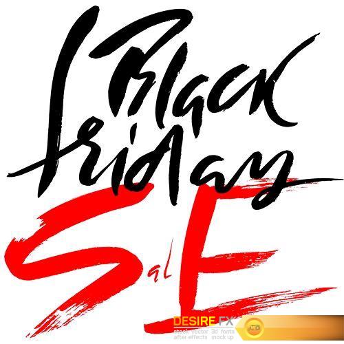 Black Friday Sale hand drawn grunge lettering - 19 EPS