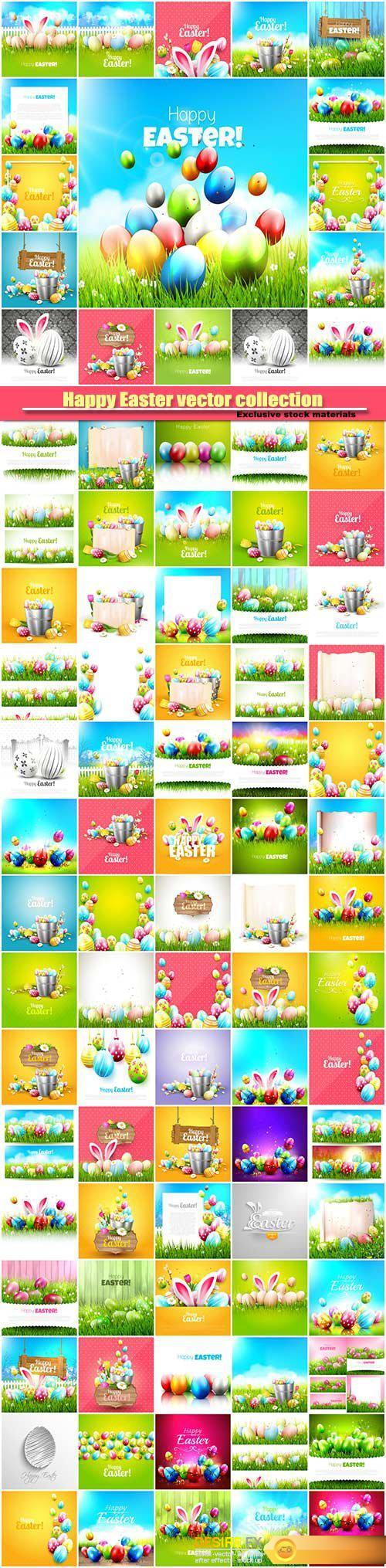Happy Easter vector collection