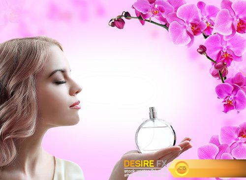 Beautiful woman with perfume bottle - 20 UHQ JPEG