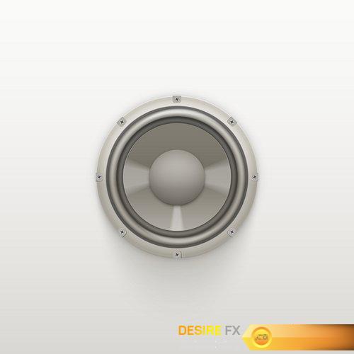Background of Sound speakers Dynamics - 10 EPS