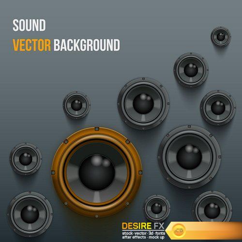 Background of Sound speakers Dynamics - 10 EPS