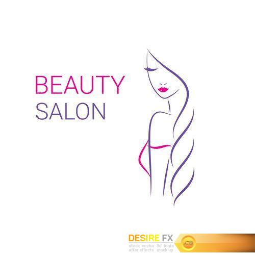 Beauty salon logo - 5 EPS