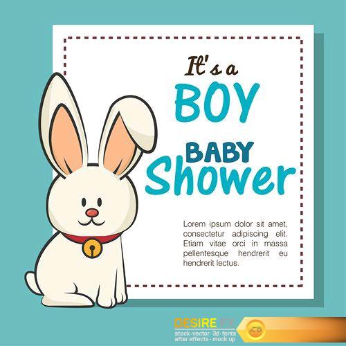 Baby shower invitation - 30 EPS
