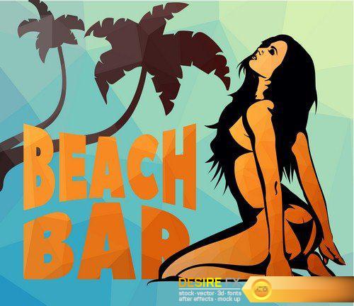 Beach party poster - 5 EPS