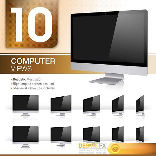 10 Computer Views - Graphic - 6 EPS