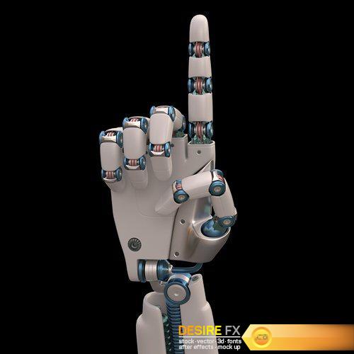 3D illustration. Robot hand - 28 UHQ JPEG