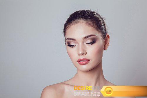 Beautiful brunette girl with makeup - 16 UHQ JPEG