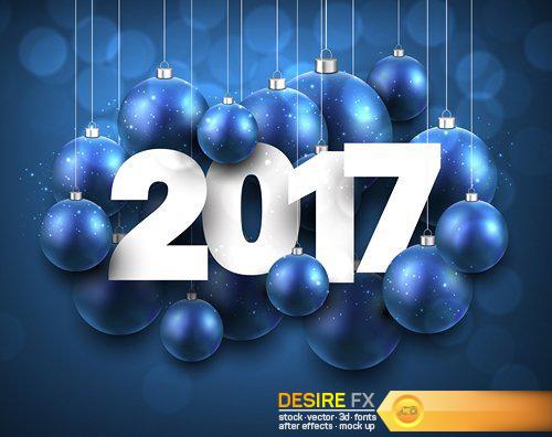 2017 New Year background - 25 EPS