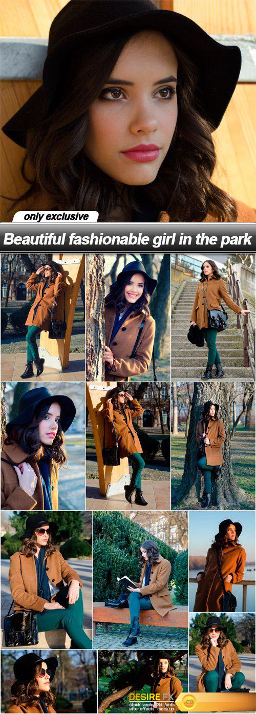 Beautiful fashionable girl in the park - 13 UHQ JPEG
