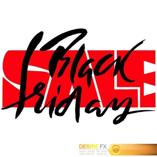 Black Friday Sale hand drawn grunge lettering - 19 EPS