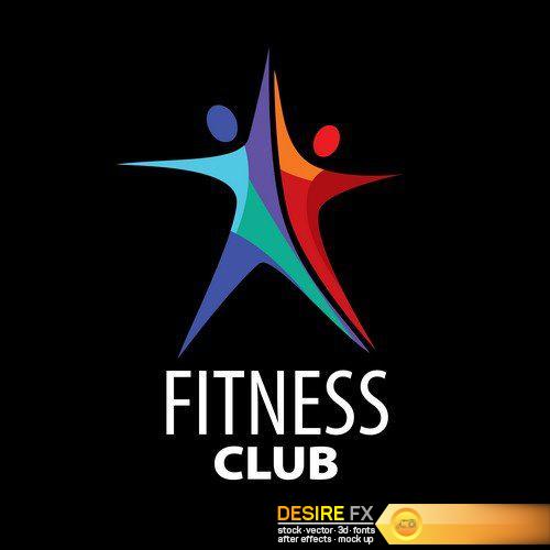 Fitness club logo 1 - 6 EPS