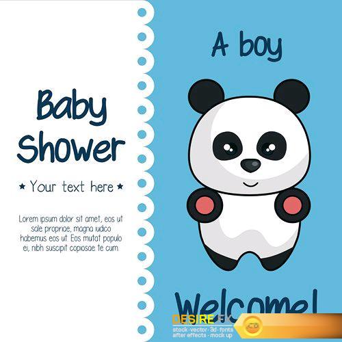 Baby shower invitation - 30 EPS