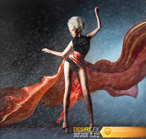 Beautiful girl in a long red dress - 15 UHQ JPEG