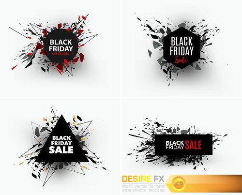Black Friday sale inscription design template - 15 EPS
