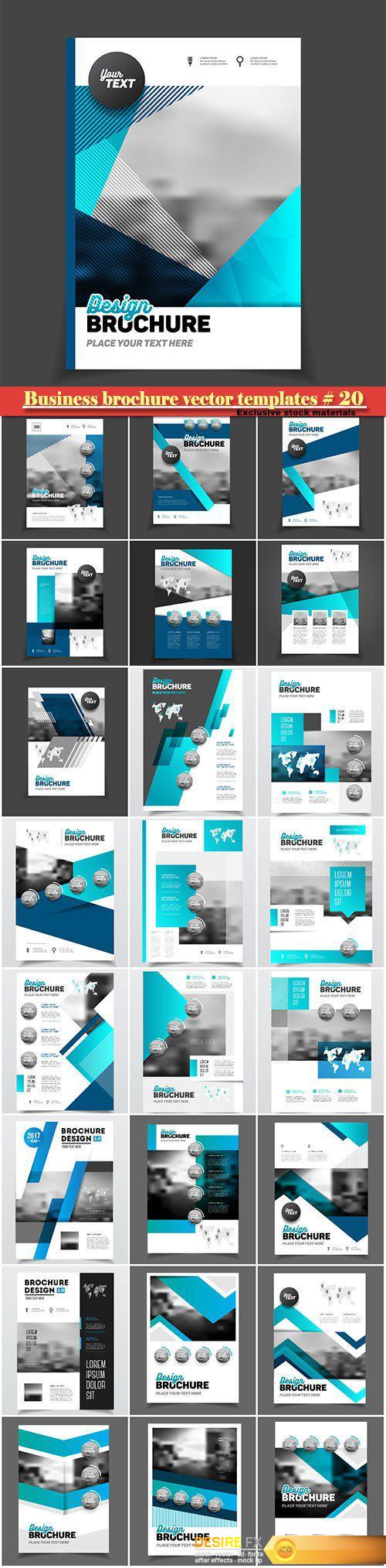 Business brochure vector, flyers templates # 20