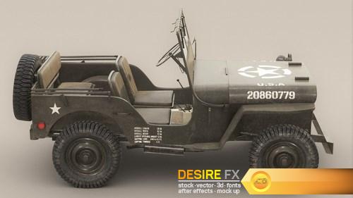 3D Model US Army Willys Jeep - B (14)