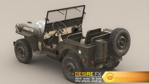3D Model US Army Willys Jeep - B (15)