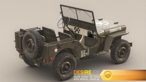 3D Model US Army Willys Jeep - B (16)
