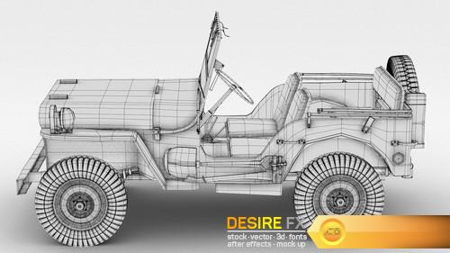 3D Model US Army Willys Jeep - B (17)