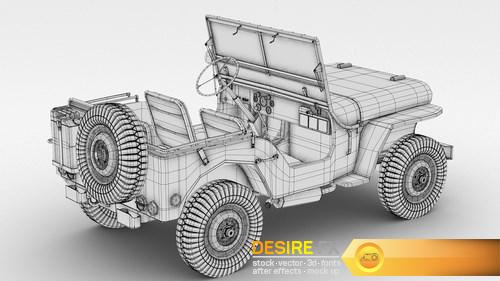 3D Model US Army Willys Jeep - B (19)