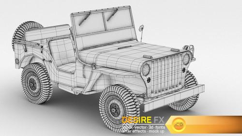 3D Model US Army Willys Jeep - B (21)