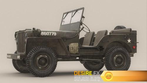 3D Model US Army Willys Jeep - B (24)