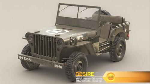 3D Model US Army Willys Jeep - B (26)