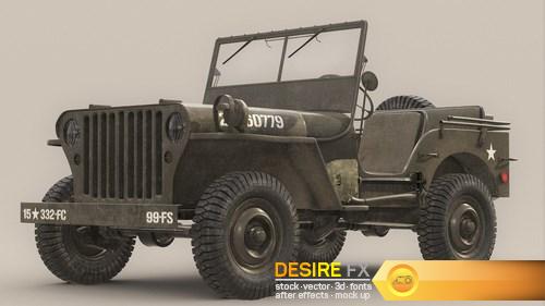 3D Model US Army Willys Jeep - B (3)