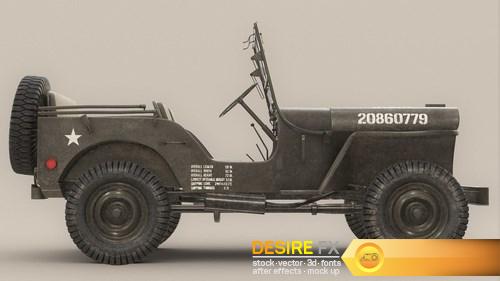 3D Model US Army Willys Jeep - B (4)