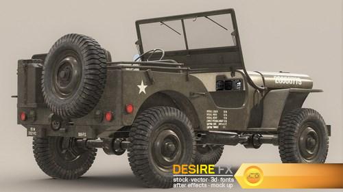 3D Model US Army Willys Jeep - B (9)
