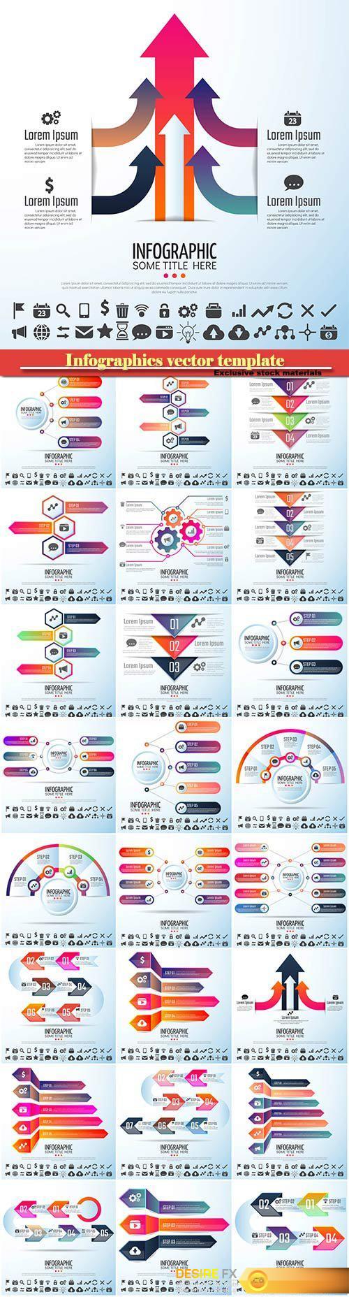 Infographics vector template for business presentations or information banner # 4