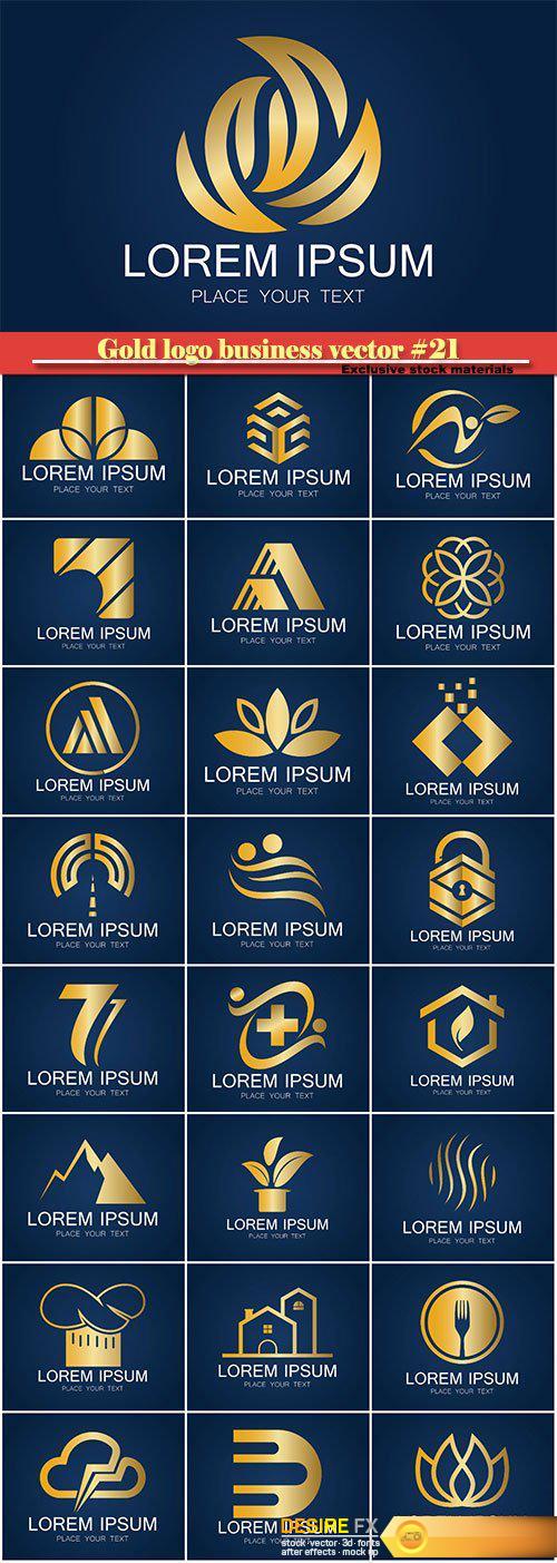 Gold logo business vector illustration #21