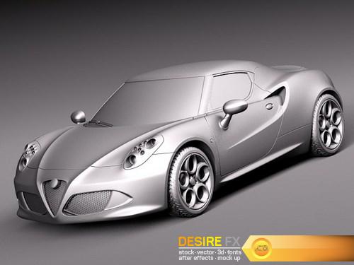 Alfa Romeo 4c 2014 3D Model (11)