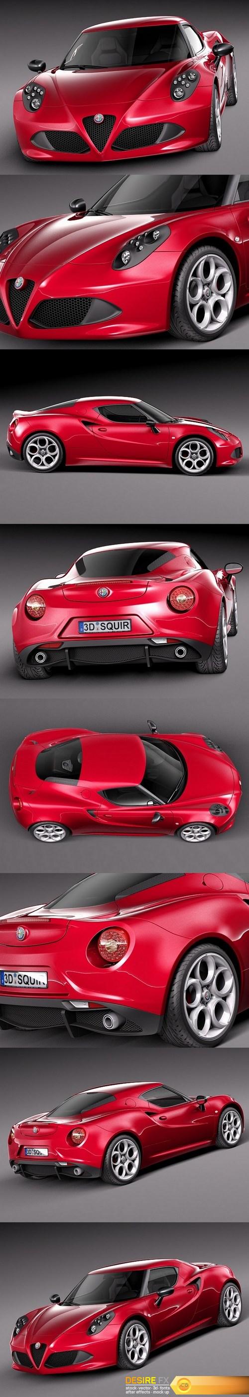 Alfa Romeo 4c 2014 3D Model (2)