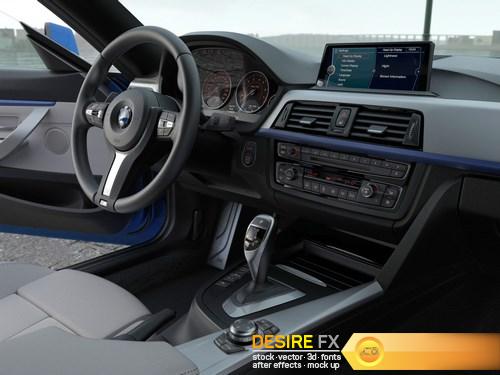 BMW 4 Series Coupe M Sport 2014 3D Model (12)