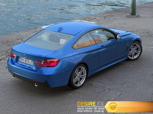 BMW 4 Series Coupe M Sport 2014 3D Model (4)
